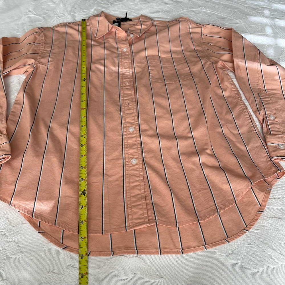 VELVET & HEART RANDALL Button up STRIPE Peach SHIRT - Picture 7 of 14